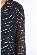 Women Blouse Object Objdara 3/4 Black/White/Ponderosa Pine